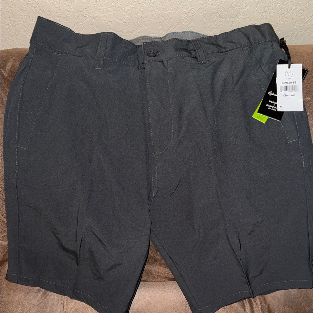 burnside Charcoal Flat Front Men's Shorts